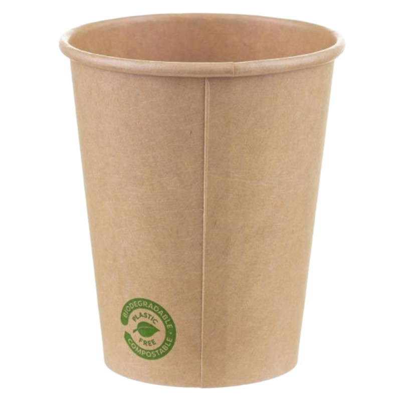 Reducere 14% - Pahare din Carton, 240 ml, Biodegradabile, Kraft, 25 Bucati 1 Pahare din Carton