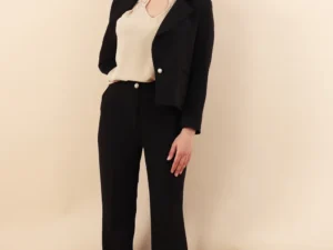 Pantaloni dama evazati negri