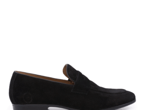Pantofi loafers bărbați Benvenuti negri din piele întoarsă  2169BM8100VN