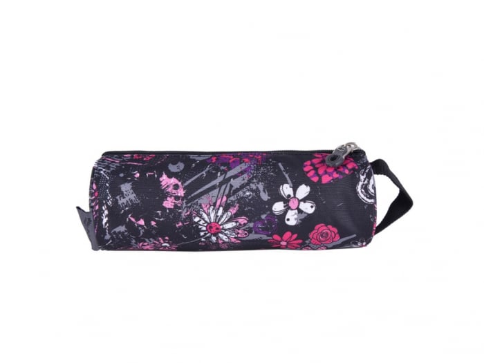 Reducere 11% - Penar tip etui cu 1 compartiment,model Black Flower,7x22.5x5.5 cm 1 Penar tip etui cu 1 compartiment