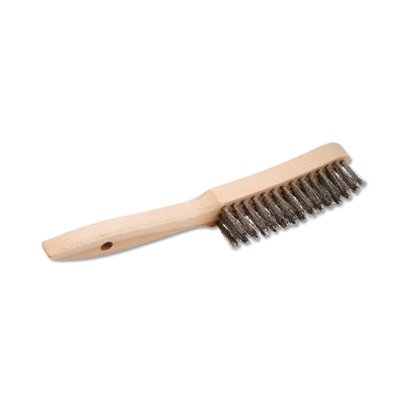 Reducere 14% - Perie Manuala cu Maner din Lemn pentru Inox / Otel / Neferoase, Ehbw, 3 Randuri, Grosime Sarma 0.30 1 Perie Manuala cu Maner din Lemn pentru Inox / Otel / Neferoase
