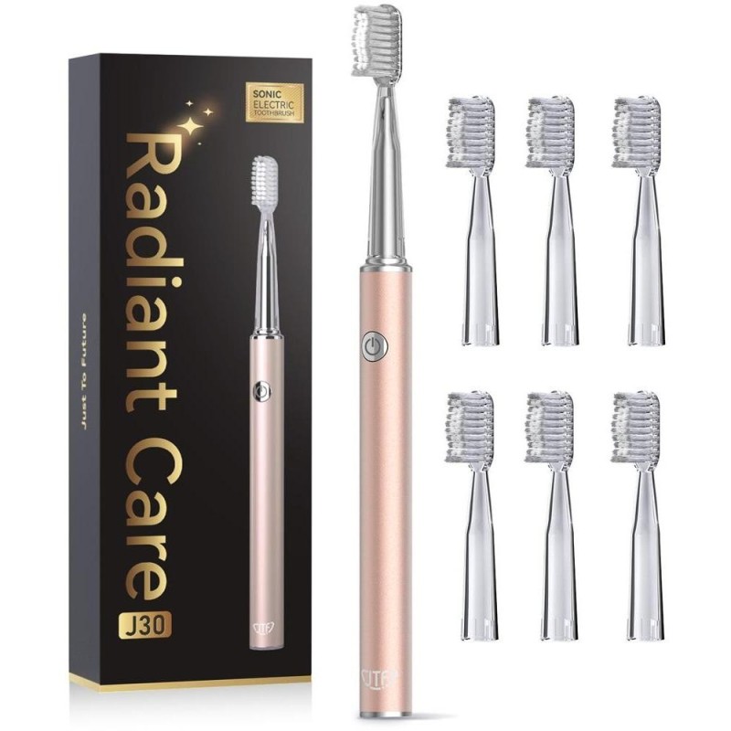 Reducere 14% - Periuta de Dinti Electrica JTF J30, Aurie, Inclus 6 Capete Rezerva, Cablu Reincarcare 1 Periuta de Dinti Electrica JTF J30
