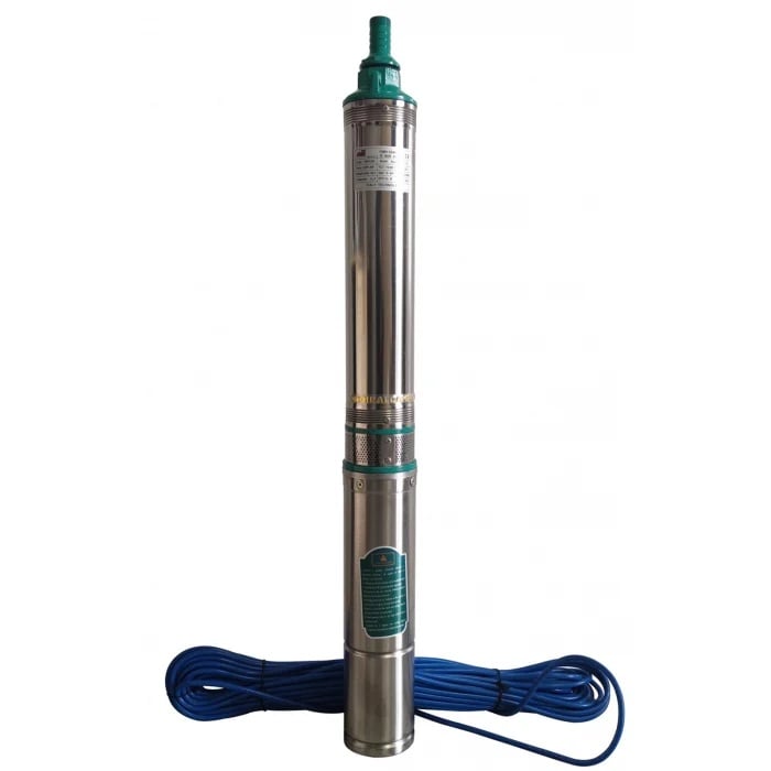 Reducere 11% – Pompa submersibila de mare adancime ALFA CMP1560, 4QJD2-80/16-2.2, 16 turbine, 2.2kW (3HP), 10.000 l/h, Hmax 160m, cablu 30m, diametru 100mm, racord 1-1.5", 110-220V, bobinaj cupru, inox – contine taxa EEE 35 RON 1 Pompa submersibila de mare adancime ALFA CMP1560