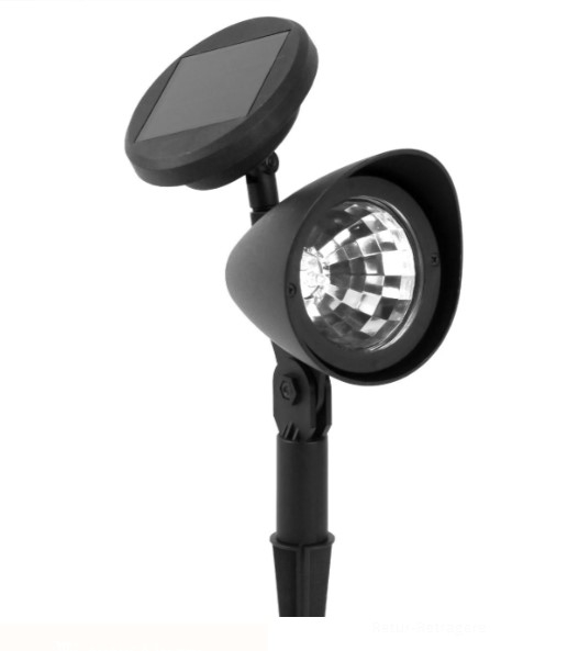 Reducere 21% – Proiector Led solar, Negru, Plastic, 32 cm 1 Proiector Led solar