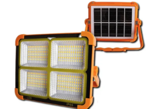 Proiector LED cu panou solar putere 500W portocaliu