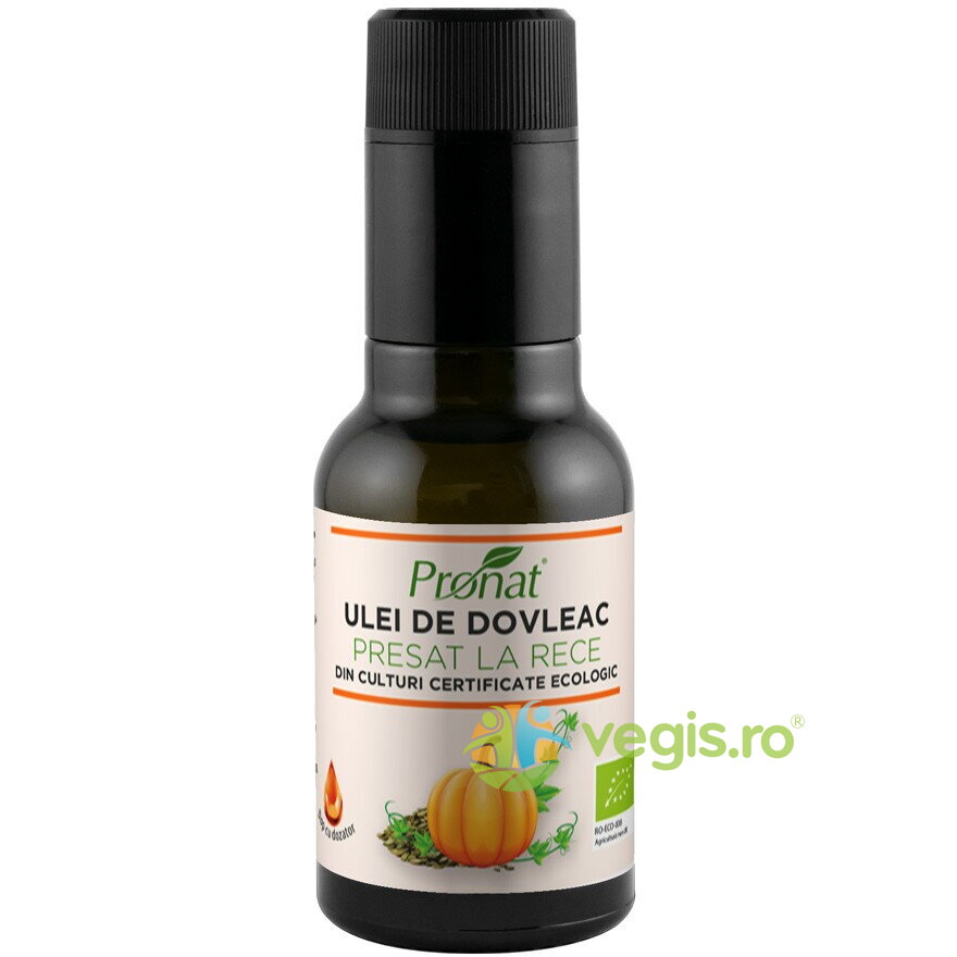 Reducere 15% - Ulei din Seminte Crude de Dovleac Presat la Rece Ecologic/Bio 100ml 1 Ulei din Seminte Crude de Dovleac Presat la Rece Ecologic/Bio 100ml