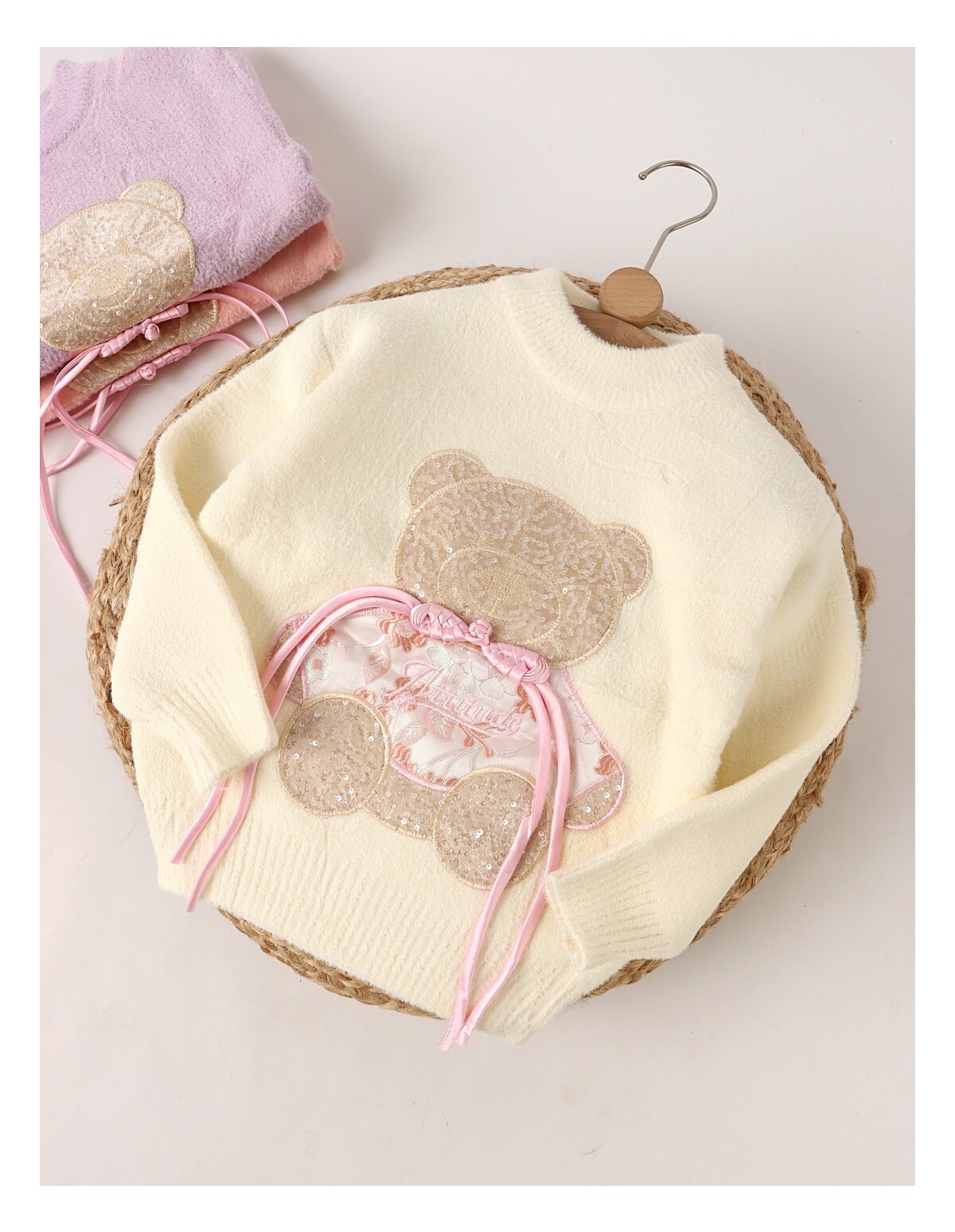 Reducere 50% - Pulover Mohair, Anette, ecru 1 Pulover Mohair