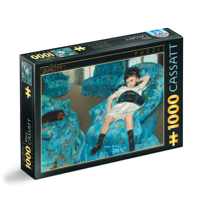 Reducere 14% - Puzzle 1000 Piese D-Toys, Mary Cassatt, Little Girl in a Blue Armchair 1 Puzzle 1000 Piese D-Toys