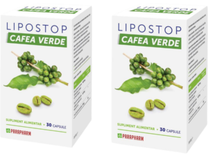 Pachet Lipostop cu Extract de Cafea Verde 30cps + 30cps