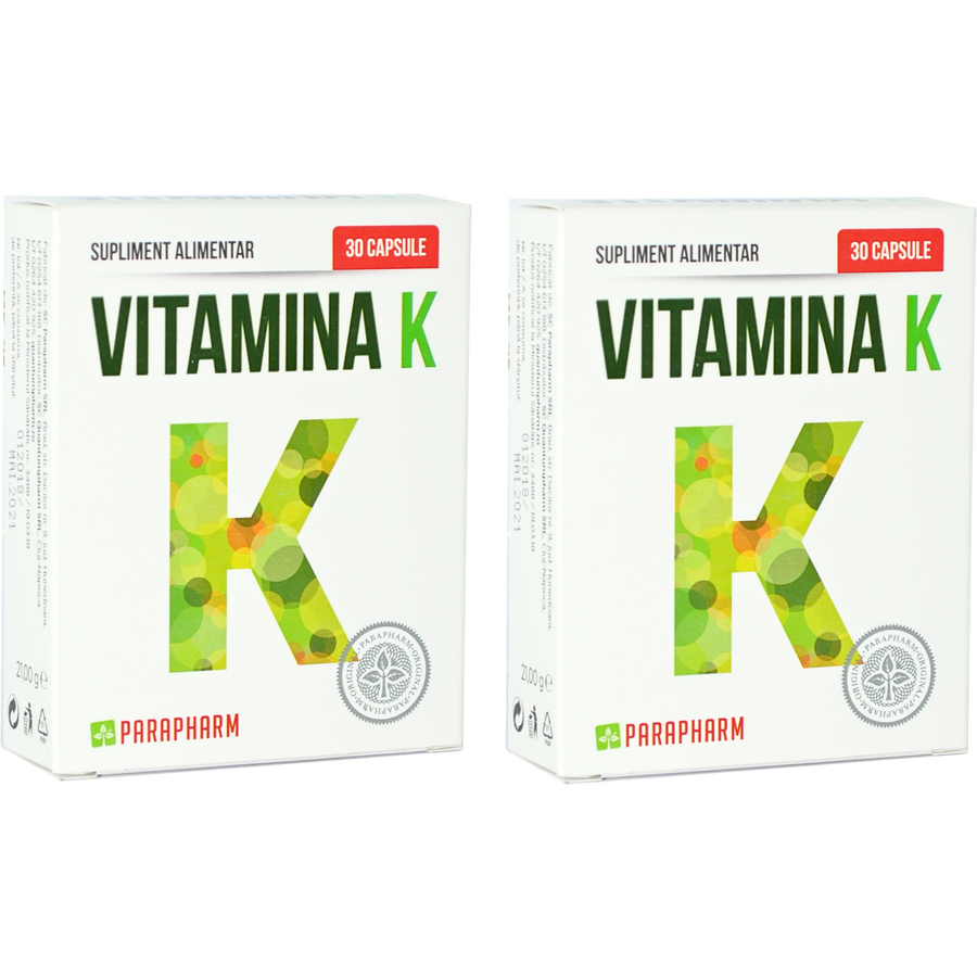 Reducere 50% - Pachet Vitamina K 30cps+30cps 1 Pachet Vitamina K 30cps+30cps