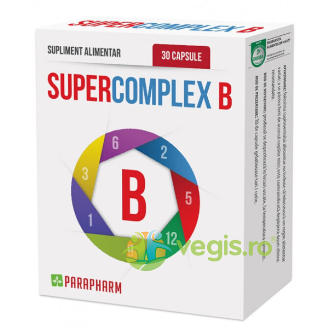 Reducere 25% - Super Complex B 30Cps 1 Super Complex B 30Cps