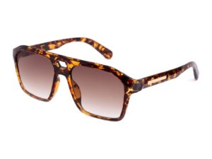 Ochelari de soare aviator Gabriela - Maro inchis/Galben sofran