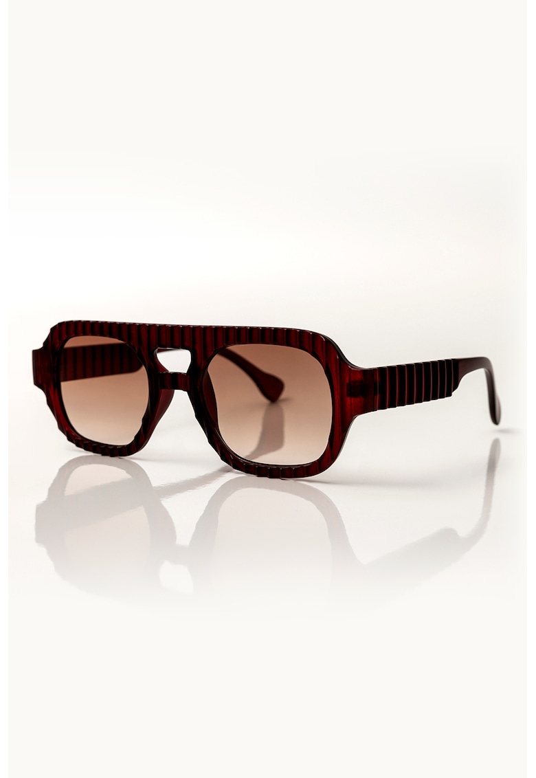 Reducere 81% - Ochelari de soare aviator cu lentile in degrade - Maro inchis 1 Ochelari de soare aviator cu lentile in degrade - Maro inchis