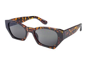 Ochelari de soare cat-eye rotunjiti Jasmine - Maro inchis/Galben inchis