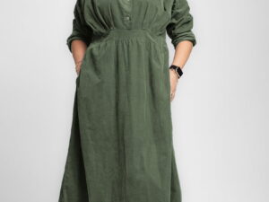 Rochie masura mare din catifea reiata taiata in talie