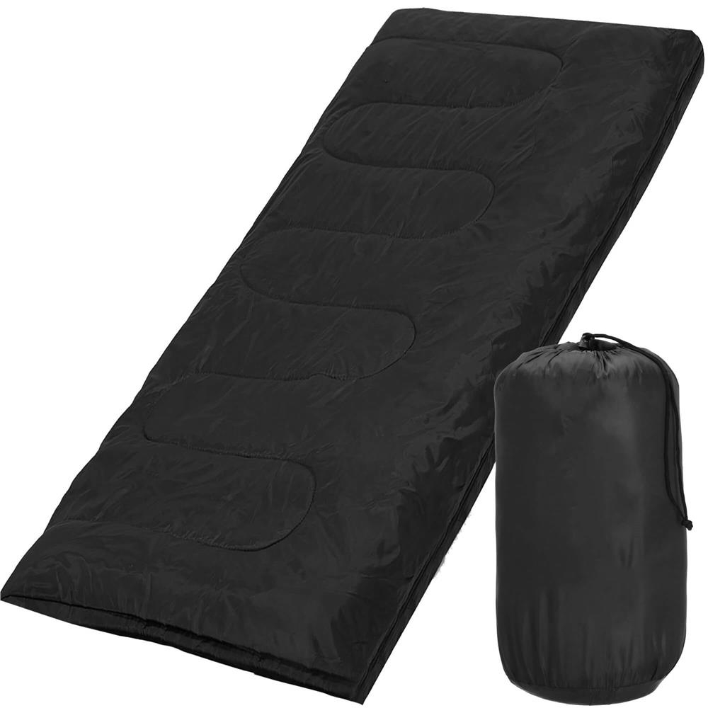 Reducere 21% - Sac de dormit, cu geanta de transport, 190x73cm, 10-25grade, culoare negru 1 Sac de dormit