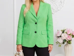 Sacou verde cu croiala clasica s...