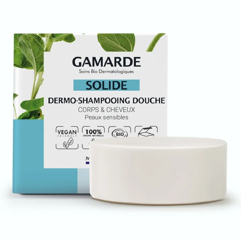 Reducere 30% - Sampon si gel de dus solid pentru par si corp, 109ml, Gamarde 1 Sampon si gel de dus solid pentru par si corp