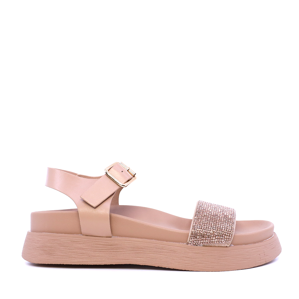 Reducere 50% - Sandale cu ștrasuri femei Solo Donna bej 2741DS7574BE 1 Sandale cu ștrasuri femei Solo Donna bej 2741DS7574BE