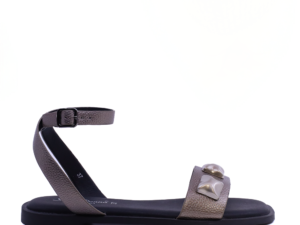 Sandale femei Solo Donna gri metalizat cu accesorii deco 2541DS9111CF