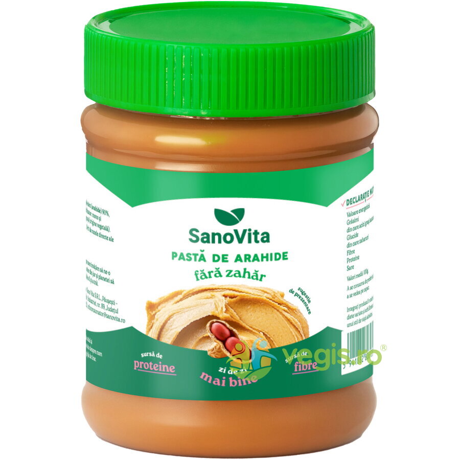 Reducere 25% - Pasta de Arahide Cremoasa fara Zahar 375g 1 Pasta de Arahide Cremoasa fara Zahar 375g