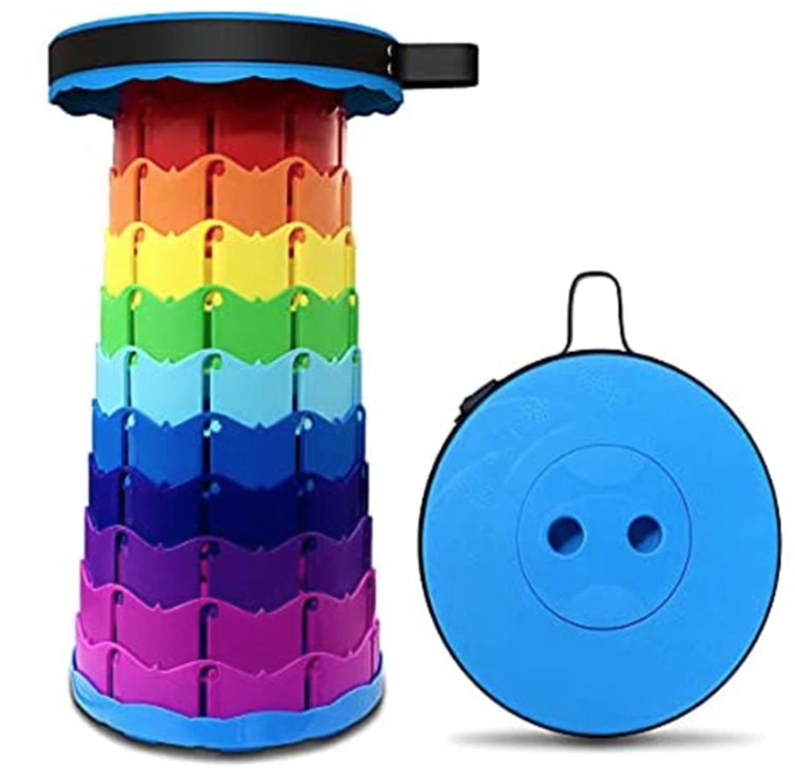 Reducere 48% - Scaun rotund portabil extensibil cu pliere telescopica pentru camping Negru/Rosu 1 Scaun rotund portabil extensibil cu pliere telescopica pentru camping Negru/Rosu
