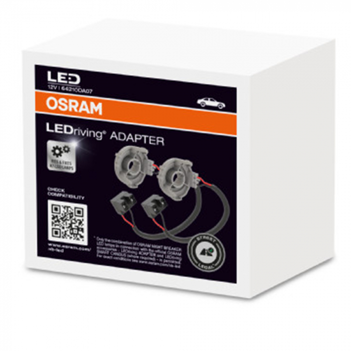 Reducere 26% - Set 2 adaptoare H7 Osram LED 64210DA09 pentru Ford, Renault 1 Set 2 adaptoare H7 Osram LED 64210DA09 pentru Ford