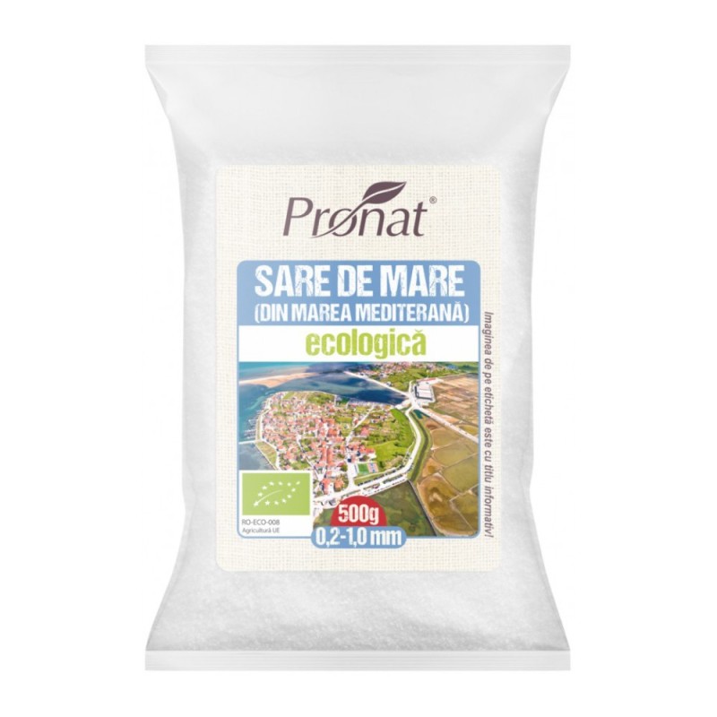 Reducere 19% - Set 2 x Sare de Mare Bio din Marea Mediterana, 500 g 1 Set 2 x Sare de Mare Bio din Marea Mediterana