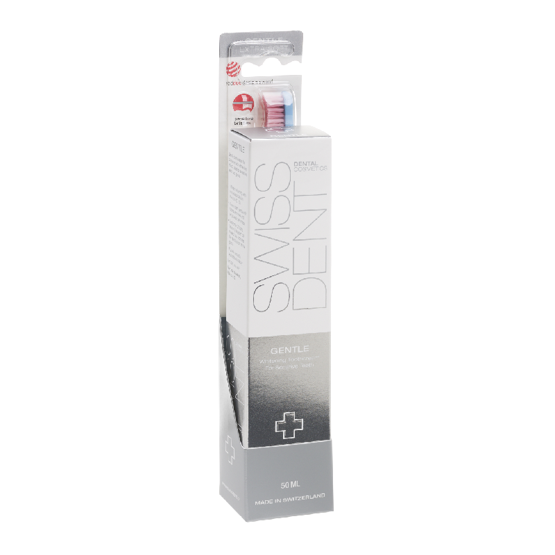 Reducere 20% - Set Gentle Pasta de dinti Gentle 50 ml + Periuta Extra, Swissdent 1 Set Gentle Pasta de dinti Gentle 50 ml + Periuta Extra