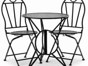 Set mobilier gradina metalic masa 60x60 si 2 scaune vintage