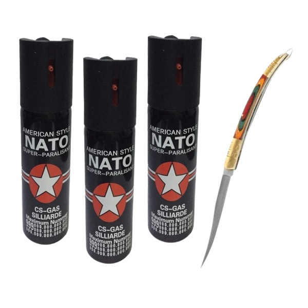 Reducere 45% - Set model spaniol 20.5 cm si trei sprayuri cu piper, auto-aparare, 90 ml 1 Set model spaniol 20.5 cm si trei sprayuri cu piper
