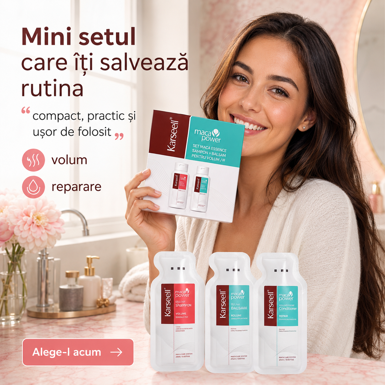 Reducere 50% - Set Profesional Karseell Maca – 12 Șampoane + 12 Balsamuri pentru Regenerarea Părului Degradat (24 plicuri) 2 Reducere 50% - Set Profesional Karseell Maca – 12 Șampoane + 12 Balsamuri pentru Regenerarea Părului Degradat (24 plicuri) - imagine 2