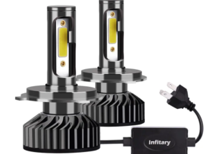 Set 2 becuri LED H4 auto cu doua faze F2 H4 putere 100W