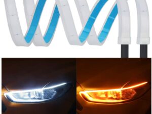 Set 2 Benzi Matrix 45CM LED flexibile pentru faruri-alb si galben
