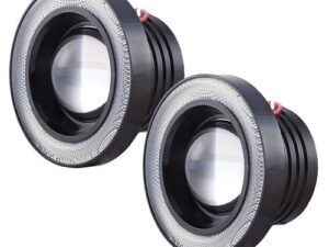 Set 2 Proiectoare 76 mm Angel Eyes cu LED DRL Lumina Alba