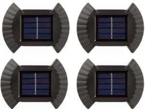 Set 4 Lampi solare cu lumina bidirectionala 6 led / lampa