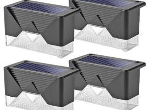 Set 4 Lampi Solare pentru Gard si Stalp cu Senzor de Miscare