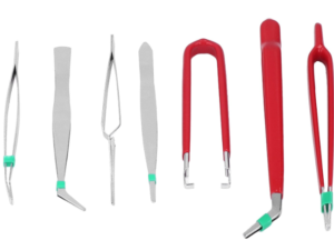 Set 7 Pensete Antistatic Diverse forme Rosu + Argintiu