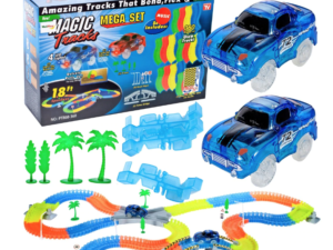 Set pista magica cu 2 masinute Amazing Tracks  Include 360 de piese