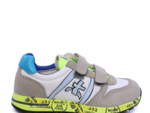 Sneakers băieți Premiata Sky V taupe din piele și textil 1711MP9509TA