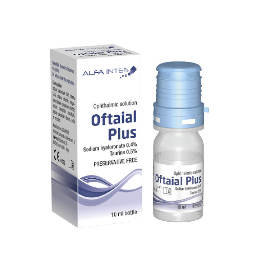 Reducere 11% - Solutie oftalmica Oftaial Plus, 10ml, Alfa Intes 1 Solutie oftalmica Oftaial Plus