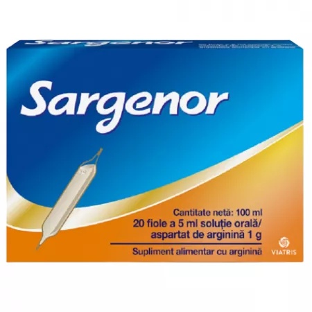 Reducere 4% - Solutie orala Sargenor, 20 fiole, Meda Pharma 1 Solutie orala Sargenor