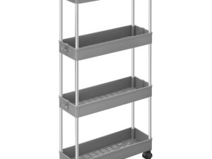Carucior depozitare roti 4 nivele plastic bucatarie baie