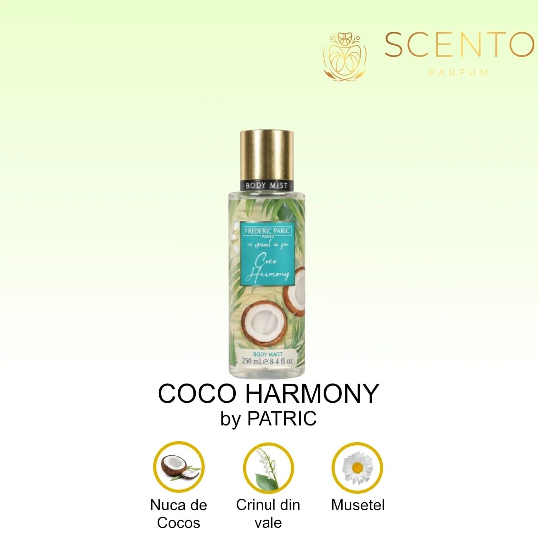Reducere 42% - Spray de corp- Coco Harmony - by Patric - 250 ml 1 Spray de corp- Coco Harmony - by Patric - 250 ml