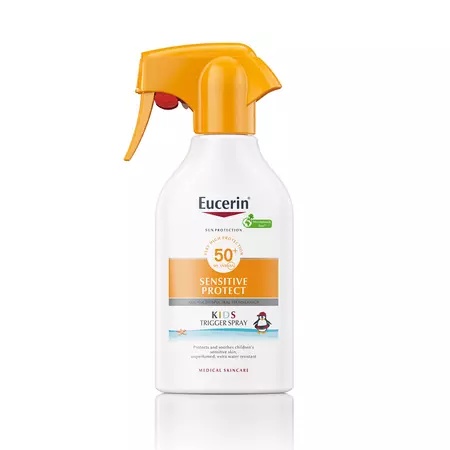 Reducere 40% - Spray de corp pentru copii SPF 50+ Sensitive Protect, 250 ml, Eucerin 1 Spray de corp pentru copii SPF 50+ Sensitive Protect