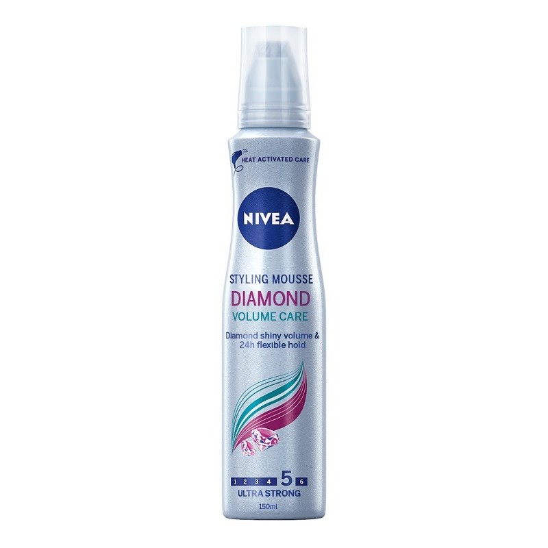 Reducere 14% - Spuma de Par Diamond Volume Nivea Styling, 150 ml 1 Spuma de Par Diamond Volume Nivea Styling