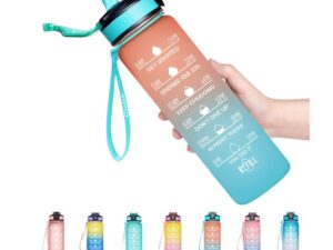 Sticla de apa potabila fitness Colorata 32Oz cu Marcator de timp