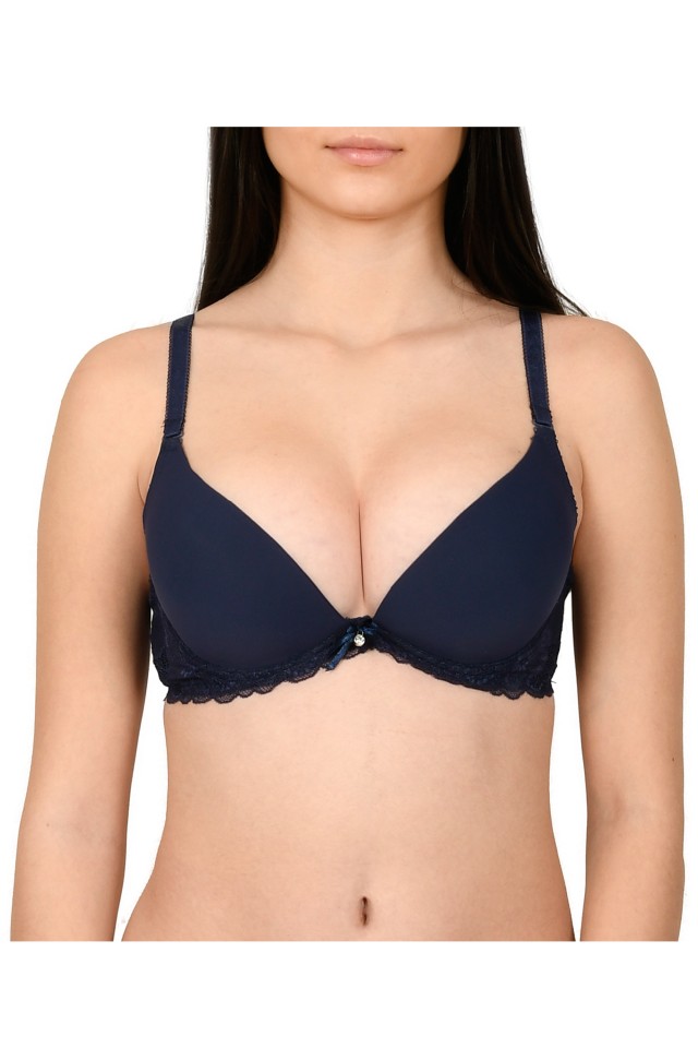 Reducere 36% - Sutien cu decolteu adanc, Lemila, bleumarin (Marime cupa: 75B) 1 Sutien cu decolteu adanc
