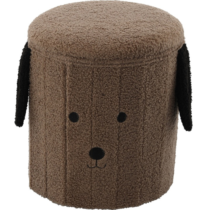 Reducere 20% - Taburet copii pliabil spatiu depozitare maxim 80 kg compact, 28x34 cm, design vesel, maro 1 Taburet copii pliabil spatiu depozitare maxim 80 kg compact