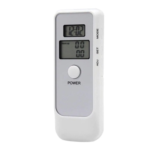 Tester de alcoolemie digital functie de ceas cronometru alb - AT002